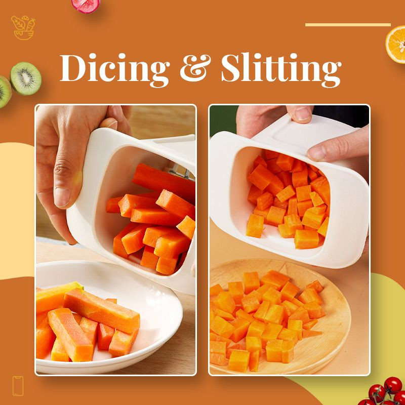 2-in-1 Köögiviljahakkimismasin Multifunktsionaalne köögiviljalõikur Kodumajapidamises kasutatav käsitsi survestatud sibulakuubiku laastude vidin