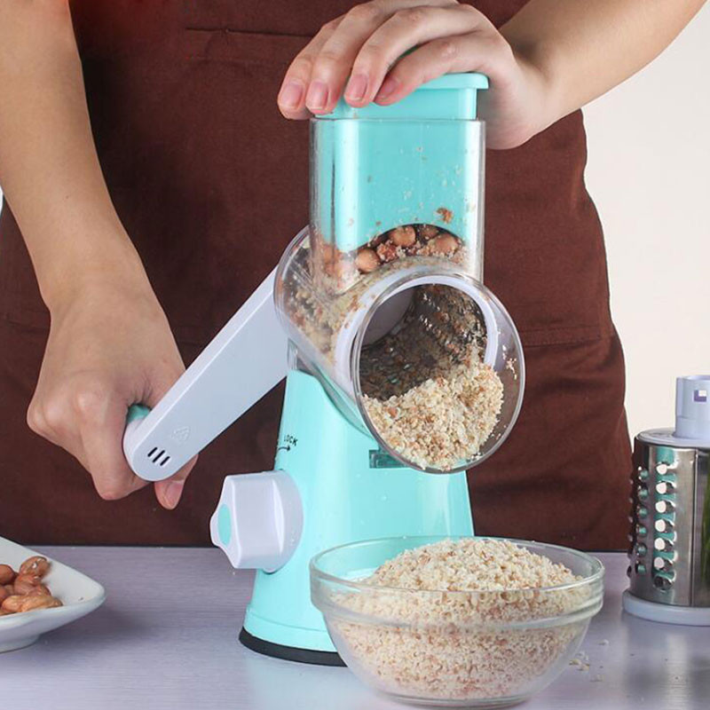 Daugiafunkcinis rankinis spiralinis daržovių pjaustyklės smulkintuvas Sūrio trintuvas Protingas daržovių pjaustytuvas Virtuvės įrankiai