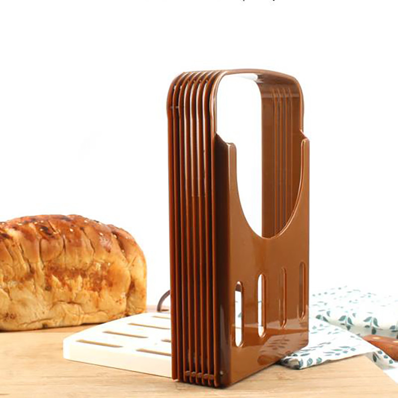 1Gb plastmasas salokāms grauzdiņu maizes griezējs klaips grauzdiņš griezējs nazis Ērts griešanas griešanas ceļvedis Veidņu kūkas sadalītas virtuves rīki