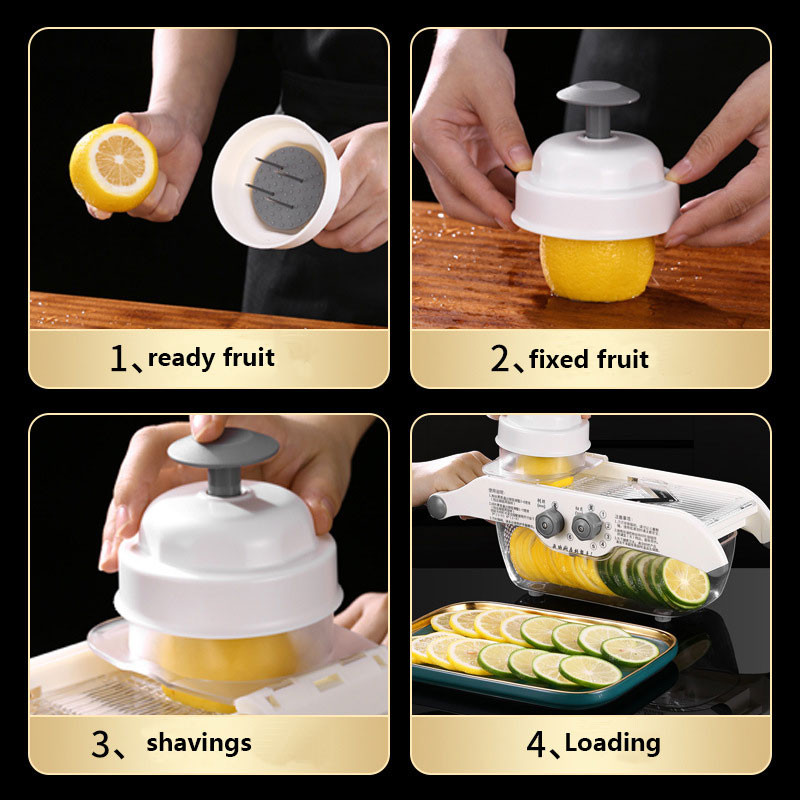 Rezač voća i limuna za kućanstvo, ručna riba za povrće, kuhinjski višenamjenski rezač povrća artefakt
