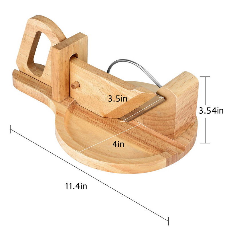 Drvena giljotina za kobasice Rezač mesa s oštricom amp; Sigurnosni klin za zaključavanje, rezači hrane Kuhinjski dodatak za dom