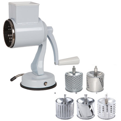 Flow New Potato Slicer Shredder Μύλος Περιστροφικός τρίφτης τυριών Λεπίδες από ανοξείδωτο χάλυβα Μανιβέλα χειρός περιστρέφει τον κόφτη Easy Clean 5 σε 1