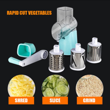 Εργαλεία κουζίνας με λεπίδες από ανοξείδωτο χάλυβα Creative 3 σε 1 Τρίφτης σε φέτες Εγχειρίδιο κόφτη λαχανικών πατάτας καρότο πλαστικός τρίφτης τυριού