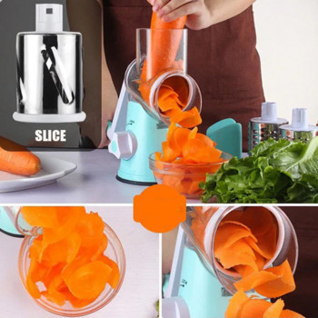 Εργαλεία κουζίνας με λεπίδες από ανοξείδωτο χάλυβα Creative 3 σε 1 Τρίφτης σε φέτες Εγχειρίδιο κόφτη λαχανικών πατάτας καρότο πλαστικός τρίφτης τυριού