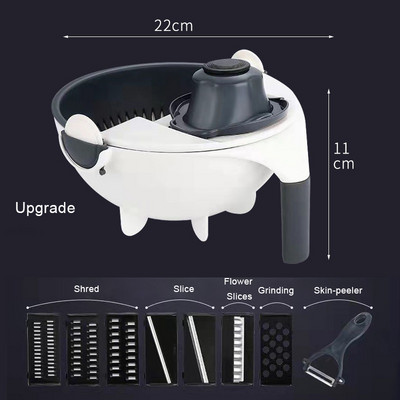 LEDFRE Manual Slicer Multifunctional Vegetable Cutter Household Manual Slicer Manual Potato Shreds Cutting Artifact The LF72003