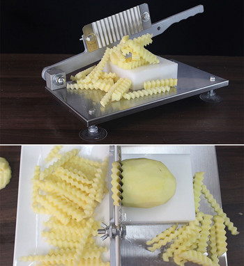 Εμπορικός τεμαχιστής πατάτας από ανοξείδωτο χάλυβα Εργαλείο μαχαιριών φρούτων για λαχανικά