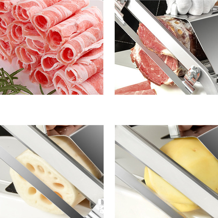 Kuhinjski alati Stroj za rezanje mesa Od legure nehrđajućeg čelika Kućanski priručnik Rezač za meso i povrće Podesiva debljina