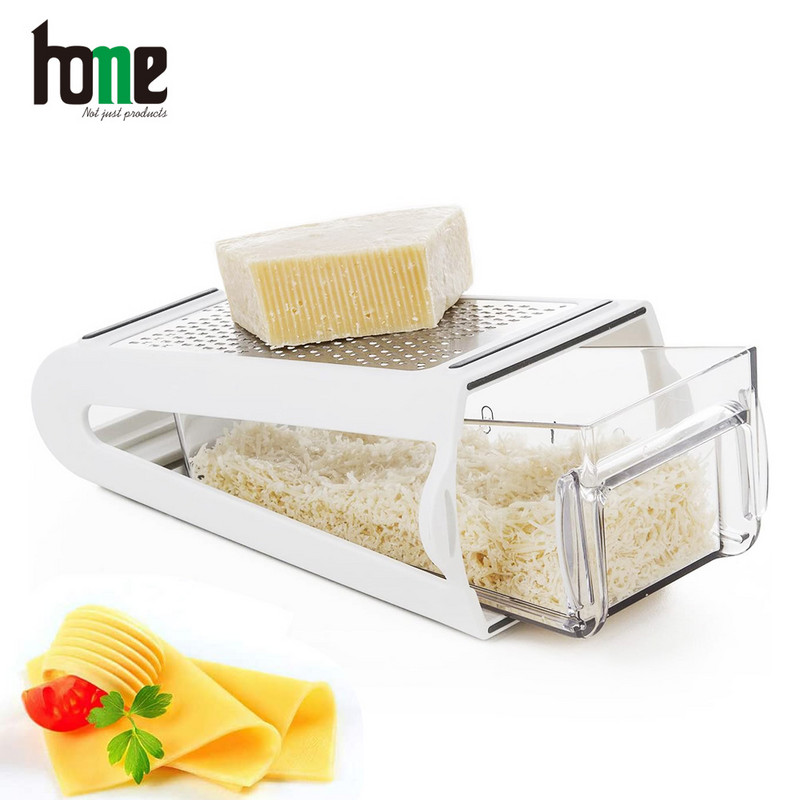 Rende za povrće Rezač za kupus Rezač za sir Ručni rezač s posudom Parmezan Rezač s 2 strane Alat za kuhinjske dodatke