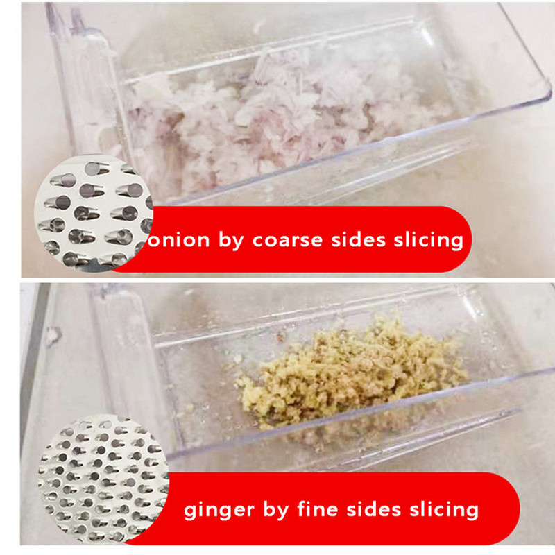 Rende za povrće Rezač za kupus Rezač za sir Ručni rezač s posudom Parmezan Rezač s 2 strane Alat za kuhinjske dodatke