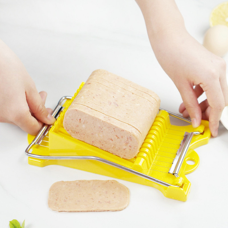 Daudzfunkcionāla nerūsējošā tērauda manuāla pusdienas gaļa ola šķiņķis siers augļu griezējs pārtikas griešanas mašīna gatavošanas rīks virtuves piederums