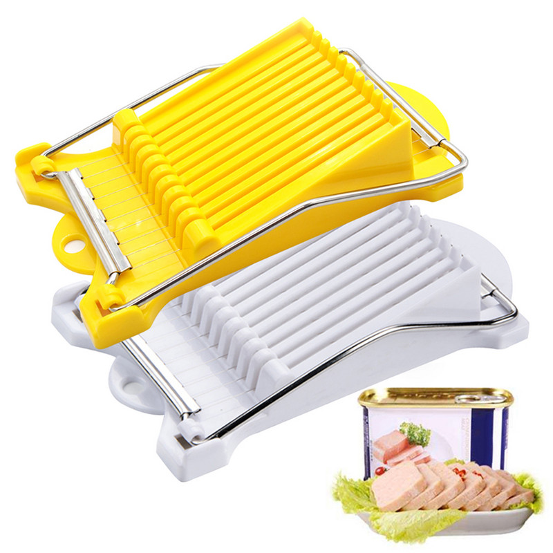Daudzfunkcionāla nerūsējošā tērauda manuāla pusdienas gaļa ola šķiņķis siers augļu griezējs pārtikas griešanas mašīna gatavošanas rīks virtuves piederums