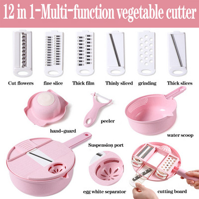 Tăiător de legume multifuncțional Tocător de fructe Cartofi Tocător Morcovi Ceapă Răzătoare Tocător de alimente Tocător Accesorii pentru unelte de bucătărie