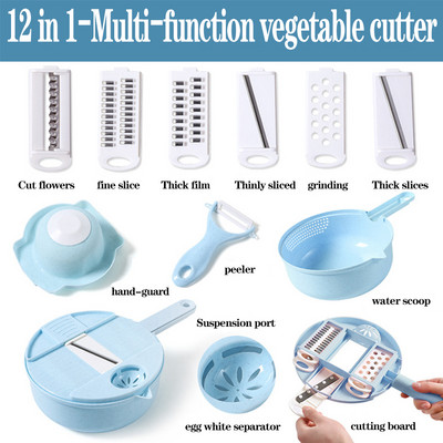 Tăiător de legume multifuncțional Tocător de fructe Cartofi Tocător Morcovi Ceapă Răzătoare Tocător de alimente Tocător Accesorii pentru unelte de bucătărie