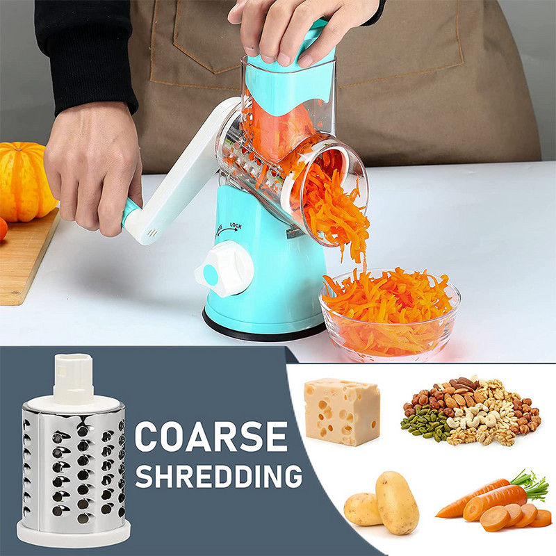 Daržovių pjaustyklė Rotarinė pjaustyklė Smulkintuvas Virtuvės priedai Įrankis Maisto smulkintuvas daržovėms Bulvių Morkų Riešutai Česnakai Ridikėliai