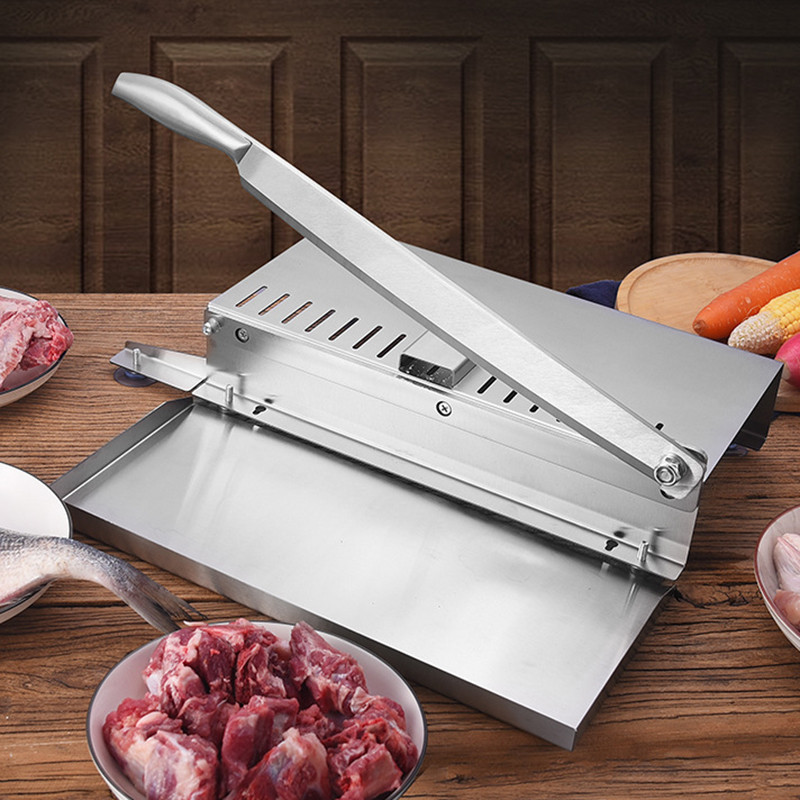 Buitinė šaldytos mėsos pjaustyklė Virtuvinė kaulų pjaustymo mašina Maltos ėrienos kaulų pjaustyklė Vištienos anties žuvies šonkauliai ėrienos pjaustymo įrankis