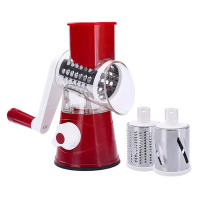 Răzătoare 3 în 1 Tăiător manual pentru legume Tăiător multifuncțional rotund cu mandolină Tăiător pentru cartofi Spiralizator pentru legume Bucătărie