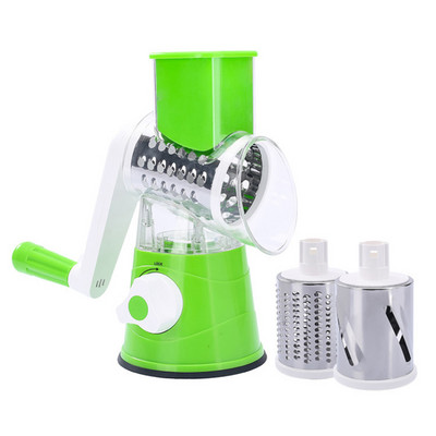 Răzătoare 3 în 1 Tăiător manual pentru legume Tăiător multifuncțional rotund cu mandolină Tăiător pentru cartofi Spiralizator pentru legume Bucătărie