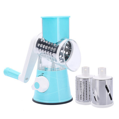 Răzătoare 3 în 1 Tăiător manual pentru legume Tăiător multifuncțional rotund cu mandolină Tăiător pentru cartofi Spiralizator pentru legume Bucătărie