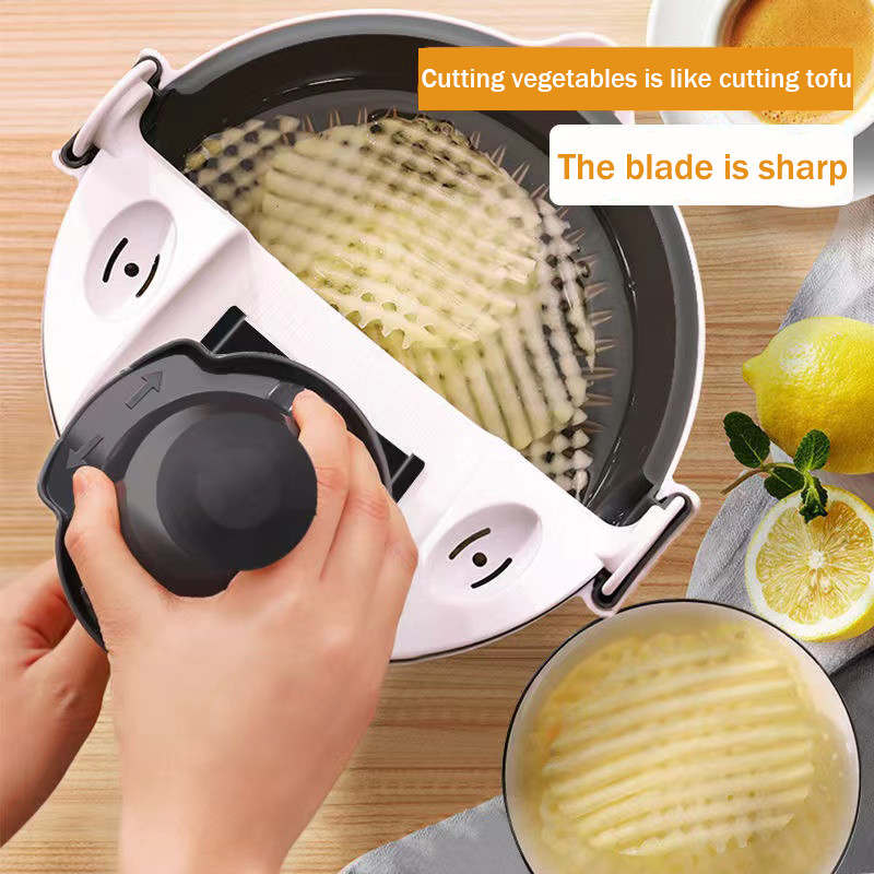 Višenamjenski rezač povrća Rezač Sjeckalica Cjedilo za voće Košara Spiralizer Ribelica Sjeckalica za hranu Mandolina Kuhinjski alat