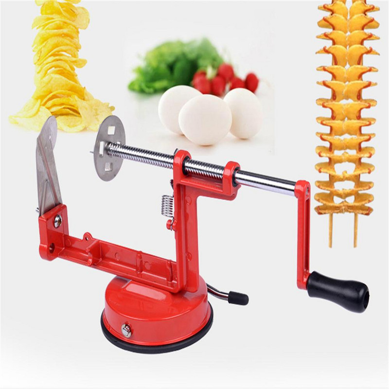 Ručni rotirajući rezač čipsa Višenamjenski rezač krumpira Toranj Spiralna žica za rezanje Stroj za rezanje Whirlwind stroj za krumpir
