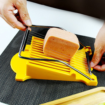 Μεσημεριανό Meat Slicer 304 Ενισχυμένο από ανοξείδωτο ατσάλι βραστά αυγά φρούτων Soft Cheese Slicer Spam Cutter