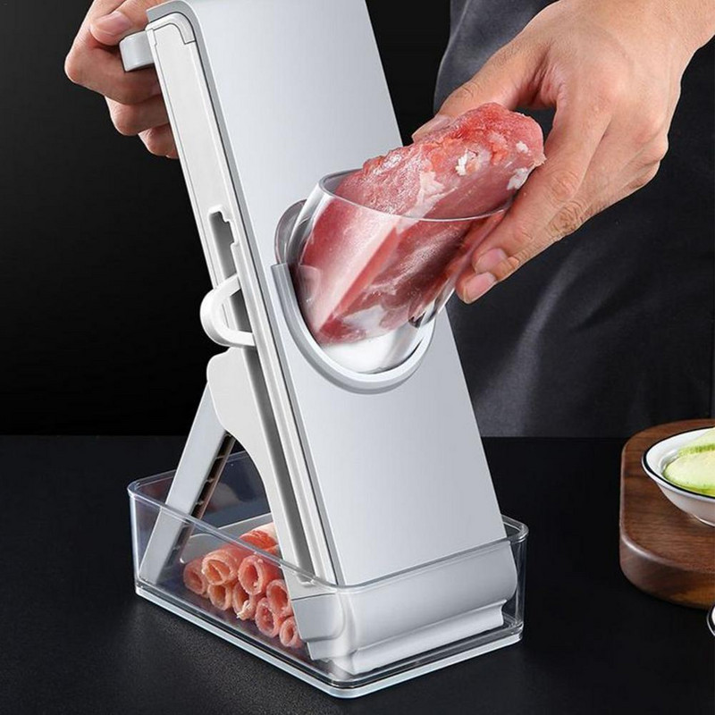 Daugiafunkcis pjaustymo artefaktas saugus mandolino virtuvės pjaustyklė salotų pjaustyklė Bulvių pjaustyklė gruzdintų bulvyčių pjaustyklė maisto gaminimo programėlė