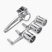 Răzătoare rotativă pentru ciocolată cu brânză Tocător Accesorii pentru bucătărie Cutter din oțel inoxidabil Razătoare cu 3 lame tambur Ustensile de bucătărie pentru casă
