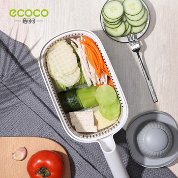 ECOCO Мултифункционален кухненски инструмент за зеленчуци Слайсер Ръчен нож за зеленчуци Професионално ренде с регулируеми остриета
