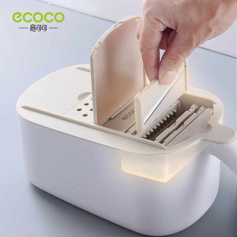 ECOCO Multifunctional Vegetable Kitchen Tool Slicer Manual Vegetable Cutter Επαγγελματικός τρίφτης με ρυθμιζόμενες λεπίδες