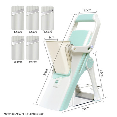 Tăiător de legume 5 în 1 Tăiător de alimente multifuncțional de bucătărie Tăiător manual de lămâie Stand Up Răzătoare pentru alimente Gadget de bucătărie