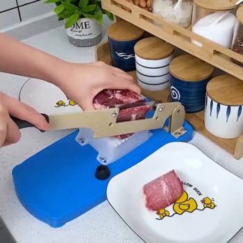 Οικιακό εγχειρίδιο Κόφτης κρέατος Κατεψυγμένο μηχάνημα κοπής Ρολά μοσχαρίσιο πρόβειο κρέας Κόφτης λαχανικών Μίνι Τραπεζοκόφτης Εργαλεία κουζίνας