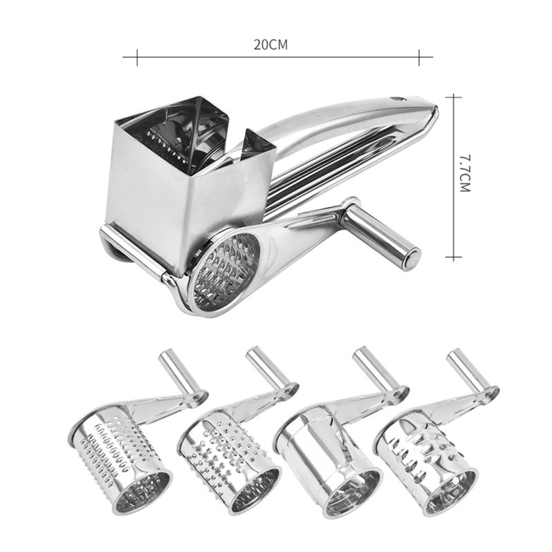 50 LB ručna ribalica za sir od nehrđajućeg čelika, rotacijska mašina za rezanje povrća, mrkve i đumbira
