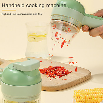 Мини кухненски робот USB акумулаторна резачка за кълцане на плодове и зеленчуци Безжична електрическа мелница за чесън Преносима ръчна филийка за храна