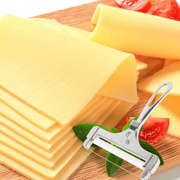 Телена резачка за сирене от неръждаема стомана, регулируема дебелина на резачка за сирене с ергономична дръжка Кухненски аксесоари Инструменти