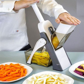 Многофункционална резачка за зеленчуци Резачка за месо, картофи Ренде за моркови Кухненски аксесоари Притурка Стоманено острие Кухненски помощни инструменти