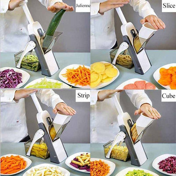 Πολυλειτουργικός κόφτης λαχανικών Κόφτης πατάτας Τρίφτης καρότων Αξεσουάρ κουζίνας Gadget Steel Blade Kitchen Aid Tools