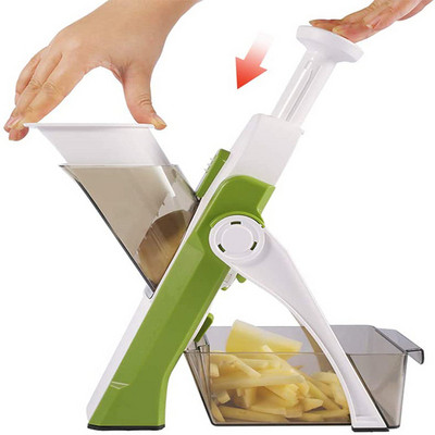 Tăiător de legume multifuncțional Tăiător de carne de cartofi Răzătoare de morcovi Accesorii de bucătărie Gadget Lamă de oțel Instrumente de ajutor pentru bucătărie