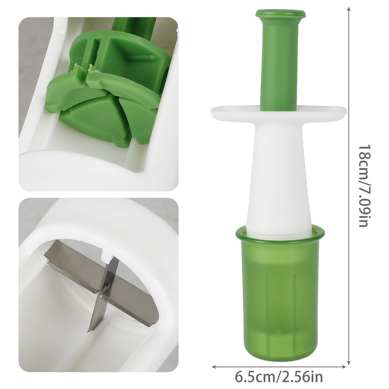 Vynuogių pjaustyklė, saugus netoksiškas PP vynuogių braškių pjaustytuvas su aštriais nerūdijančio plieno ašmenimis universaliu pomidorų vyšnių pjaustytuvu