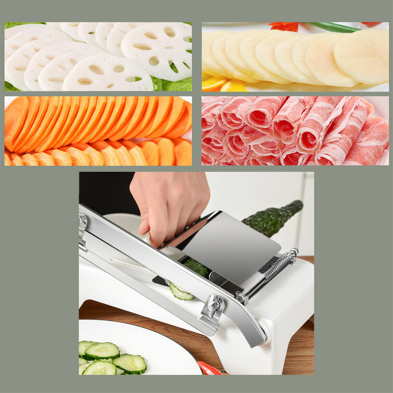 Daržovių pjaustymo mašina Buitinė rankinė mėsos pjaustyklė Šaldyto maisto pjaustyklė Jautienos pjaustymo mašina Virtuvės pjaustymo artefaktas