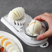 Cutter multifuncțional de tăiat ouă din oțel inoxidabil Separator manual de feliere și feliere Gadget creativ de bucătărie