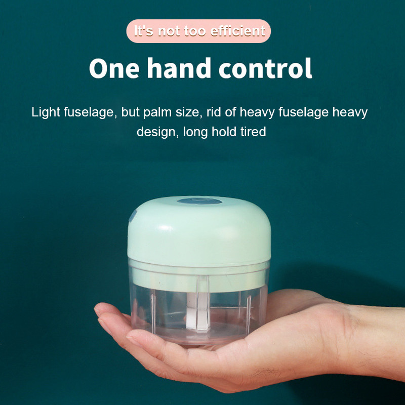 Mini USB punjenje, električna gnječilica za kuhinju, čvrsta, izdržljiva drobilica, sjeckalica za zgnječeni češnjak, zdrobljeni svježi đumbir