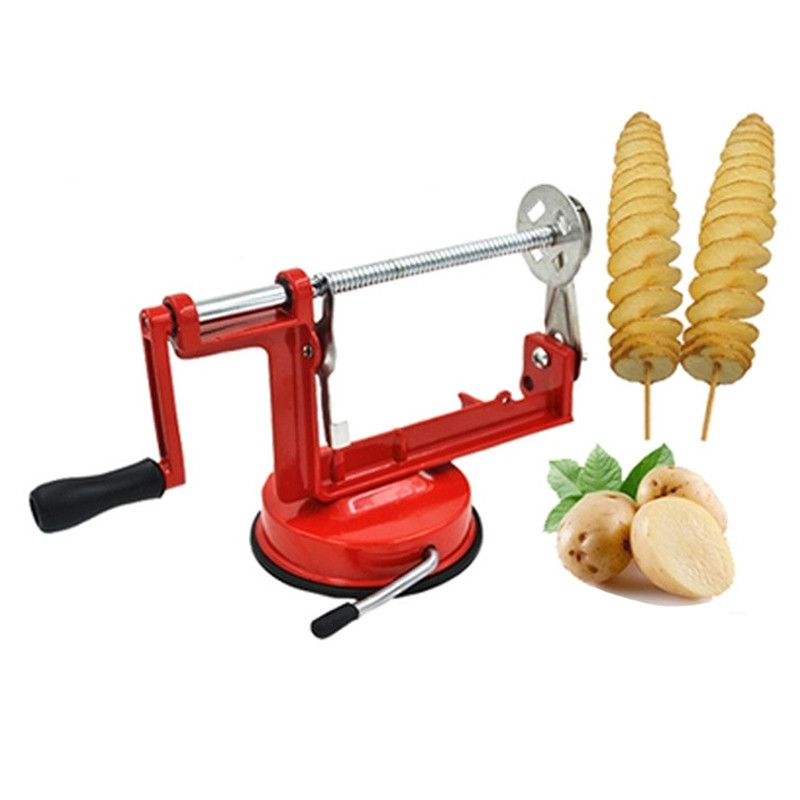 Bulvių pjaustyklė Bulvių iešmas Bulvių traškučių sukamasis pjaustymas Bulvių 304 Nerūdijančio plieno ašmenys Patvarus bulvių valgymo artefaktas