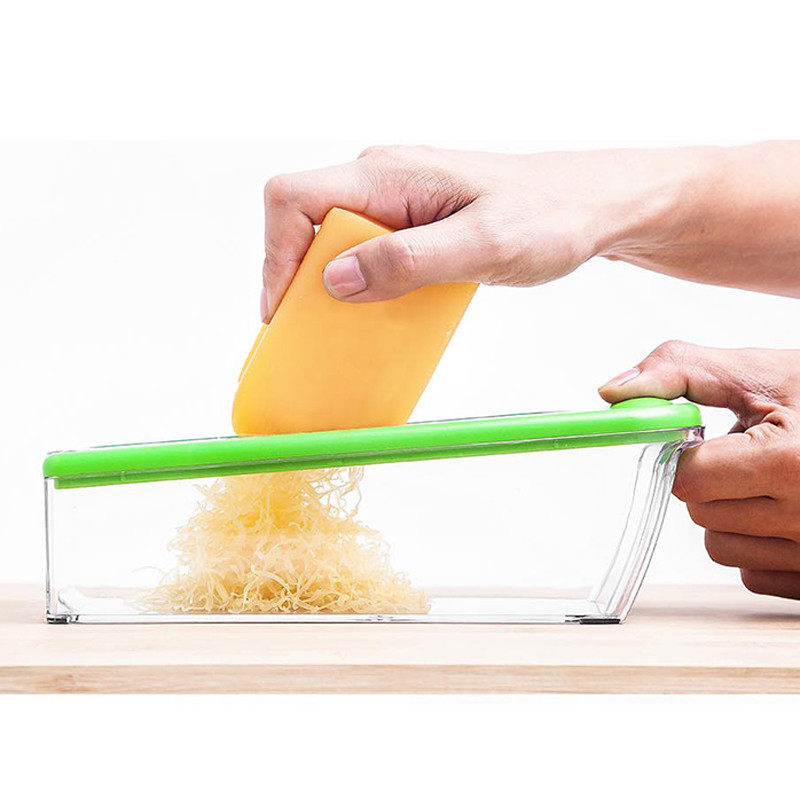 LHS Mandolina Višenamjenski rezač za prešanje povrća Rezač Gulilica voća Sjeckalica Ribelica za povrće Sjeckalica s 4 oštrice