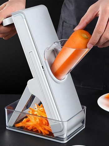 Σετ εργαλείων κοπής τεχνητού τρίφτη κουζίνας Πολυλειτουργικός χειροκίνητος τεμαχιστής λαχανικών Πτυσσόμενος τρίφτης κομμένος φρούτων τηγανιτές πατάτες