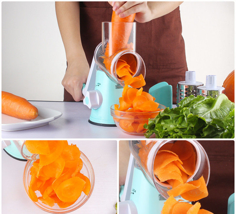 Daržovių pjaustyklė-plytelių klijavimas Stalo būgninė trintuvė Virtuvės kombainas Smulkintuvas Pjaustosi daržovės Vaisių būgnas Rankinis trintuvas Bulvių pjaustyklė