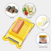 Tăiător de carne Tăiător de cârnați uscat cu 10 fire Tăiător de alimente din oțel inoxidabil Tăiător de mâncare Brânză Ouă Legume Fructe Cutter spam