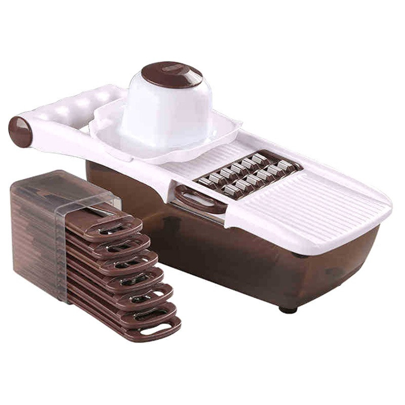 Višenamjenski rezač povrća Mandoline Rezač povrća s oštricom od nehrđajućeg čelika Ribalica za krumpir i mrkvu Kuhinjski alat Ručna kockica