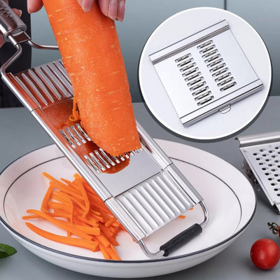 Nouă mașină de tăiat legume multifuncțională Răzătoare din oțel inoxidabil Tocător de tocăt fructe de curățat cartofi Răzătoare de morcovi Accesorii de bucătărie