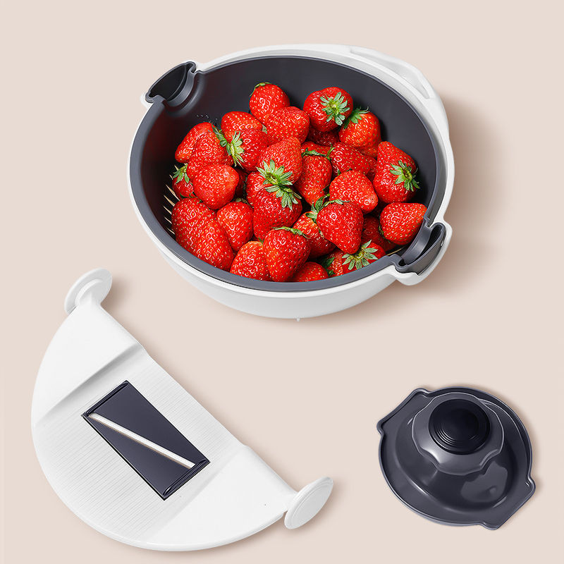 11u1 višenamjenski rotirajući rezač povrća s košarom za odvod sa zamjenjivom mlaznicom za rezanje kuhinjskog ribeža za povrće