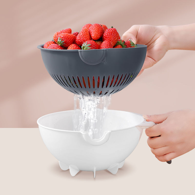 11u1 višenamjenski rotirajući rezač povrća s košarom za odvod sa zamjenjivom mlaznicom za rezanje kuhinjskog ribeža za povrće